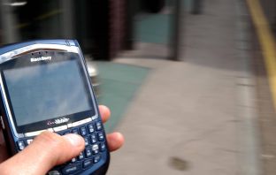 Blackberry Due to technology such as the Blackberry mobile phone, office life is fast taking over peoples private lives (2006)