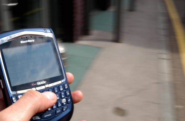 Blackberry Due to technology such as the Blackberry mobile phone, office life is fast taking over peoples private lives (2006)