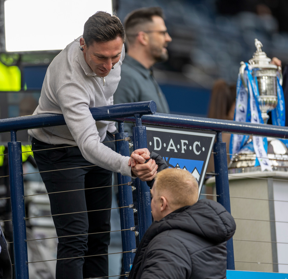 Scott Brown and Neil Lennon at Hampden