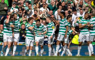 Anthony Ralston celebrates