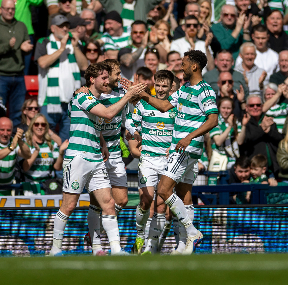 Anthony Ralston celebrates