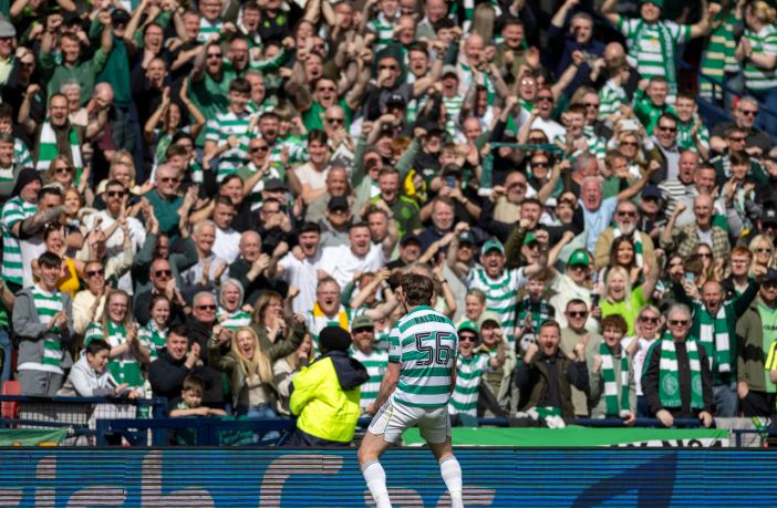 Anthony Ralston celebrates