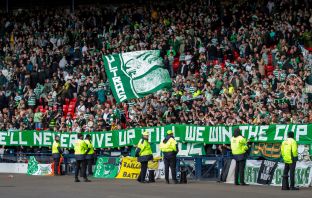 Celtic supporters celebrate