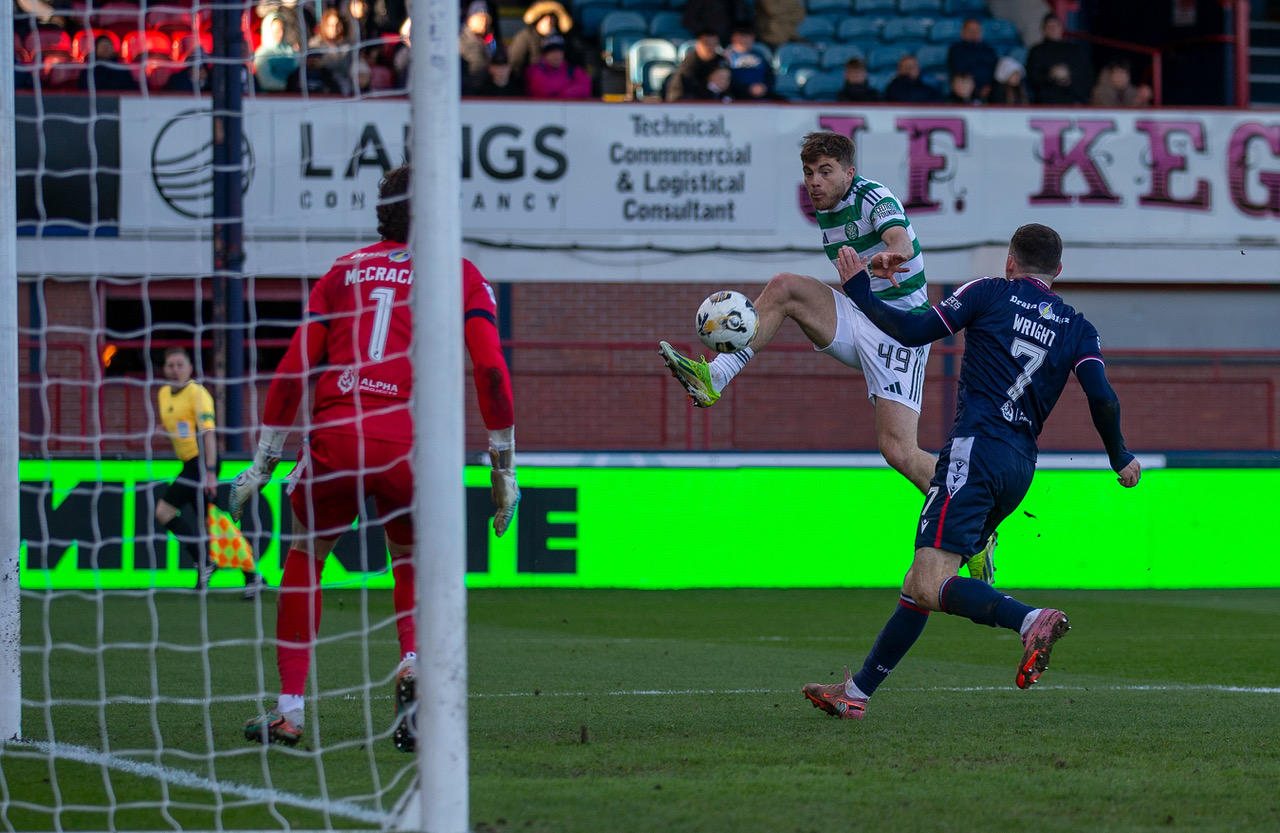 James Forrest attempts a shot