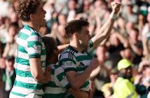 Kieran Tierney celebrates