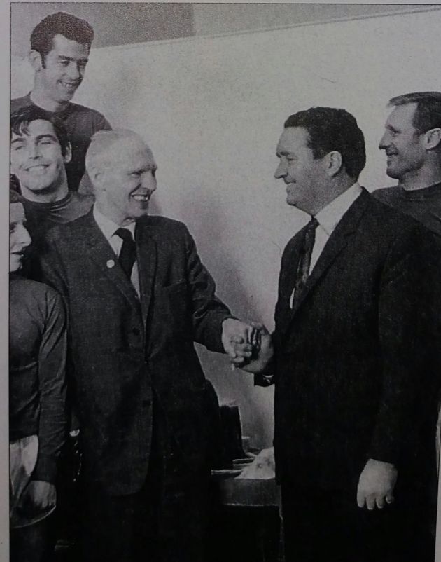 Sir Robert Kelly with Jock Stein 