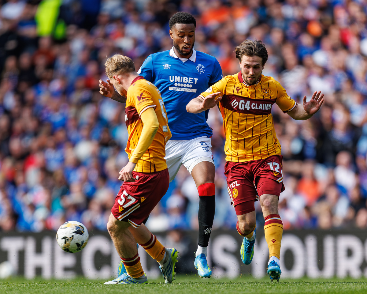 Stephen Welsh of Motherwell in action