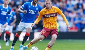 Stephen Welsh of Motherwell in action