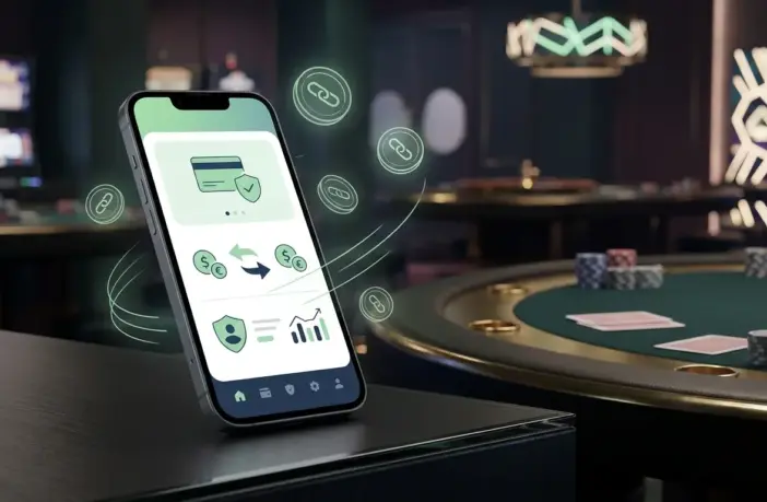 Modern smartphone displaying Cash App interface with digital casino gaming elements and secure payment visualization
