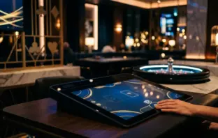 Premium UK online casino platform interface with luxury gaming aesthetic and professional design