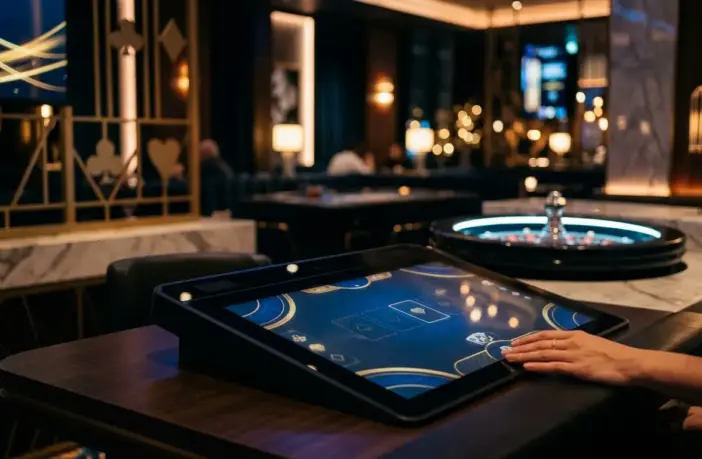 Premium UK online casino platform interface with luxury gaming aesthetic and professional design