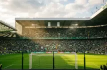 Celtic Park stadium interior showing the imposing home atmosphere ahead of the Hibernian clash