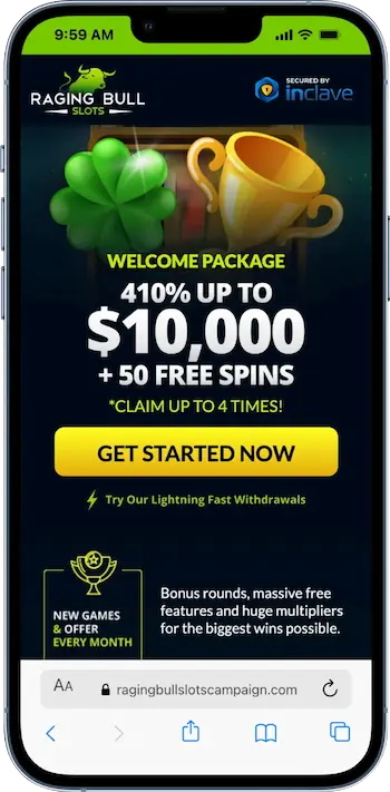 raging bull slots welcome bonus