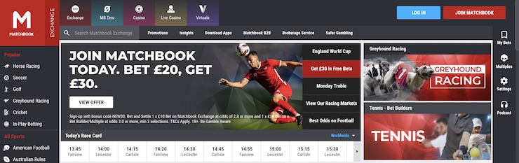 Matchbook is one of the best betting exchanges in the UK for new punters.