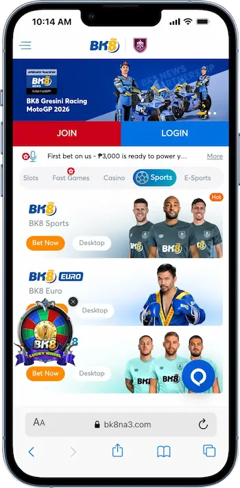 bk8 sportsbook home