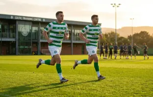 Celtic players return to training at Lennoxtown ahead of crucial title run-in fixtures