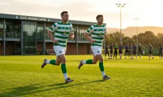 Celtic players return to training at Lennoxtown ahead of crucial title run-in fixtures