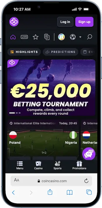 coincasino sports betting home