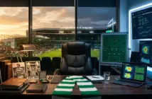 Celtic Park manager's office split between traditional and modern approaches to football management