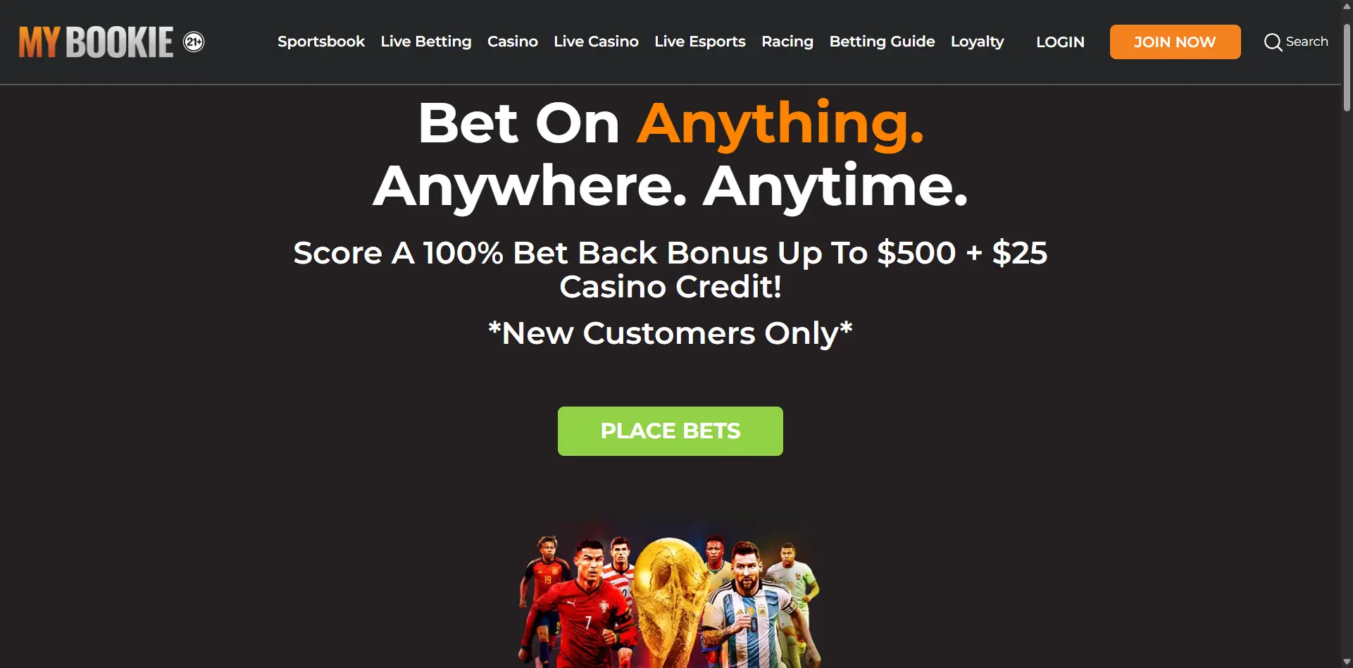 Mybookie review screenshot US desktop