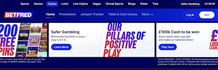 Betfred Casino is one of the most trusted new slots sites for UK players.