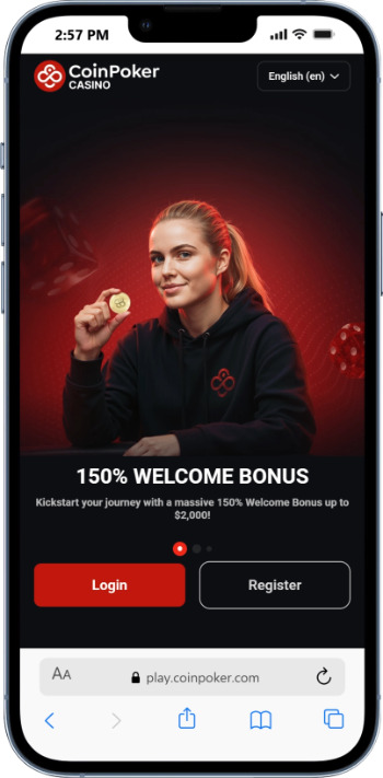 CoinPoker - offshore poker site welcome bonus