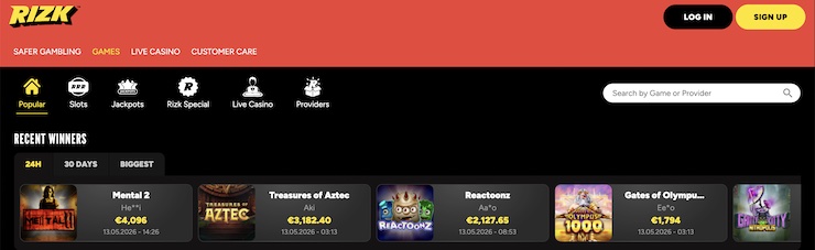 Rizk is one of the best UK casinos that accepts Apple Pay.