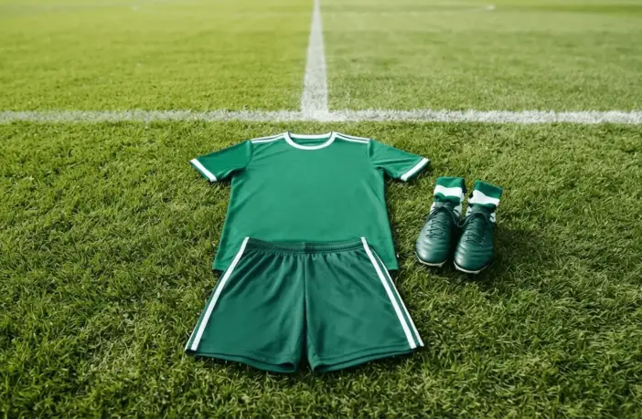 Football training kit on green grass pitch representing Celtic transfer opportunity