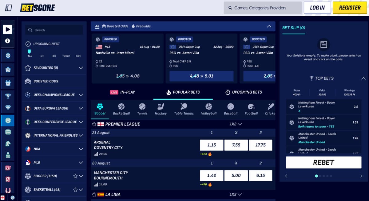 BetScore Canada betting app