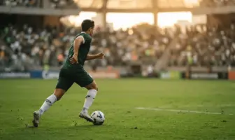 Footballer representing Alexandro Bernabei drives forward during his Brazilian revival with Internacional.