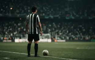 South Korean football forward beside a ball under stadium lights during a transfer move to Beşiktaş