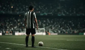 South Korean football forward beside a ball under stadium lights during a transfer move to Beşiktaş