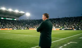 Wilfried Nancy-inspired football coach on a floodlit touchline as Celtic consider a new manager