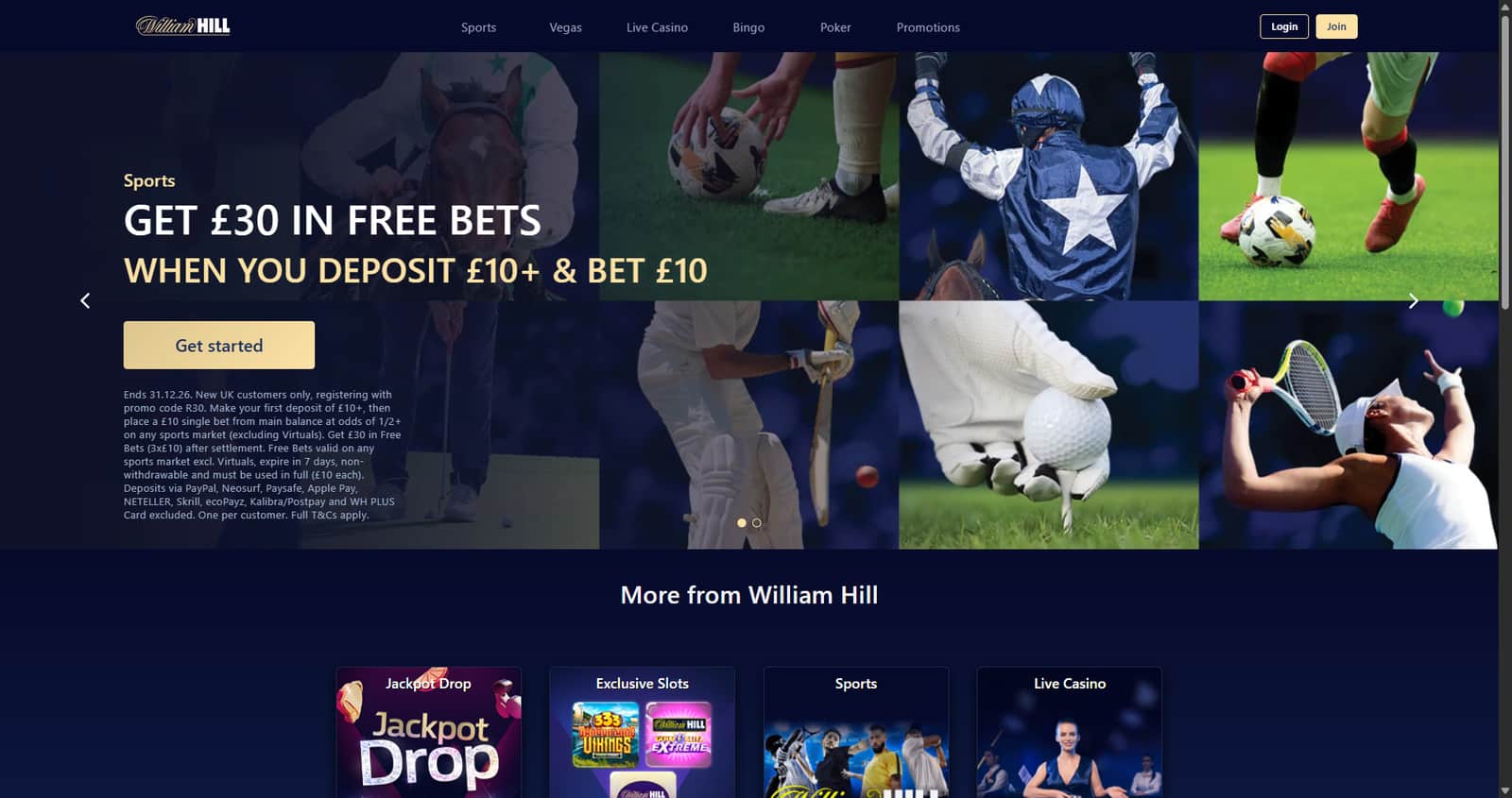 William Hill review screenshot GB desktop