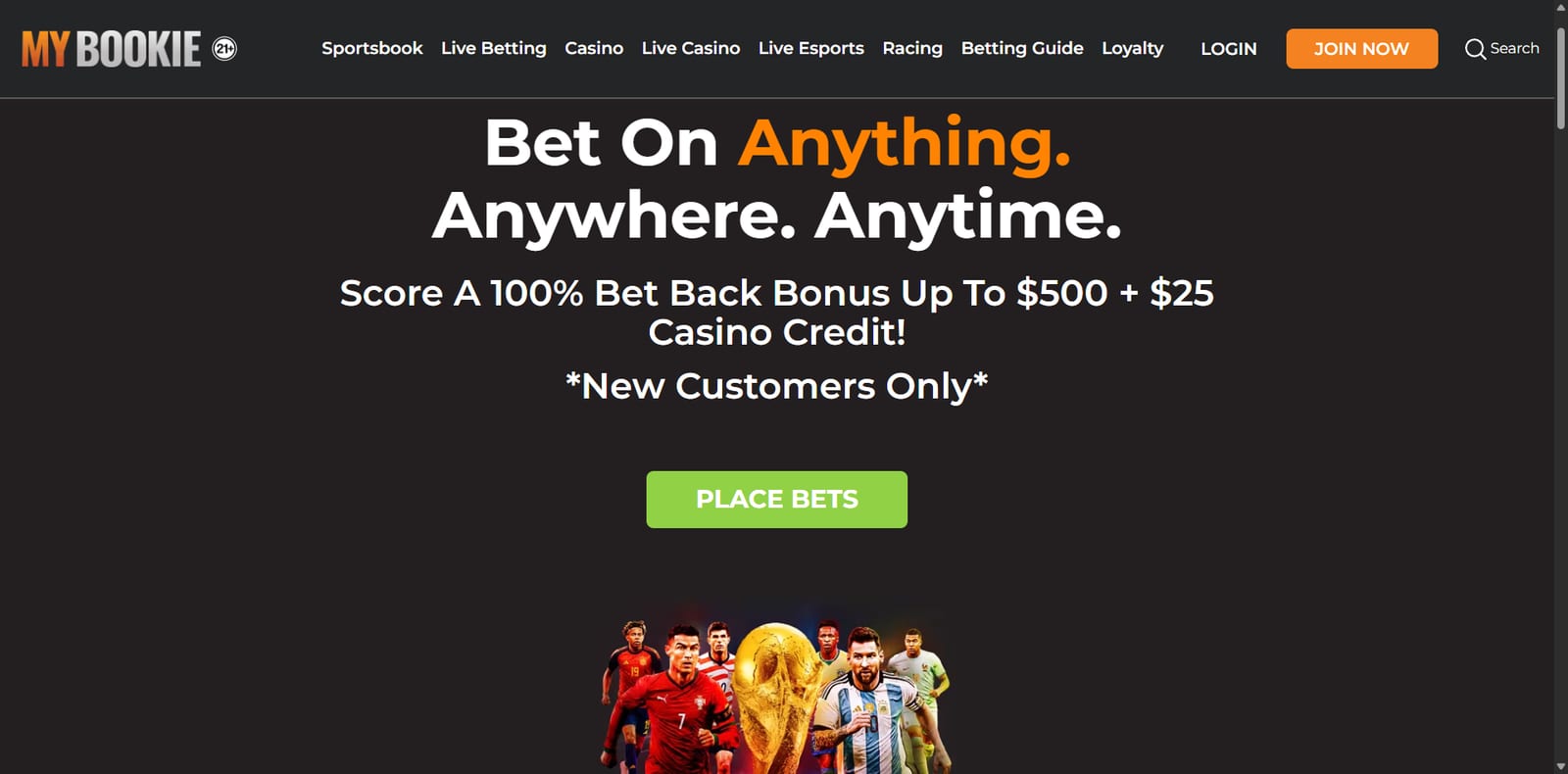 Mybookie review screenshot US desktop