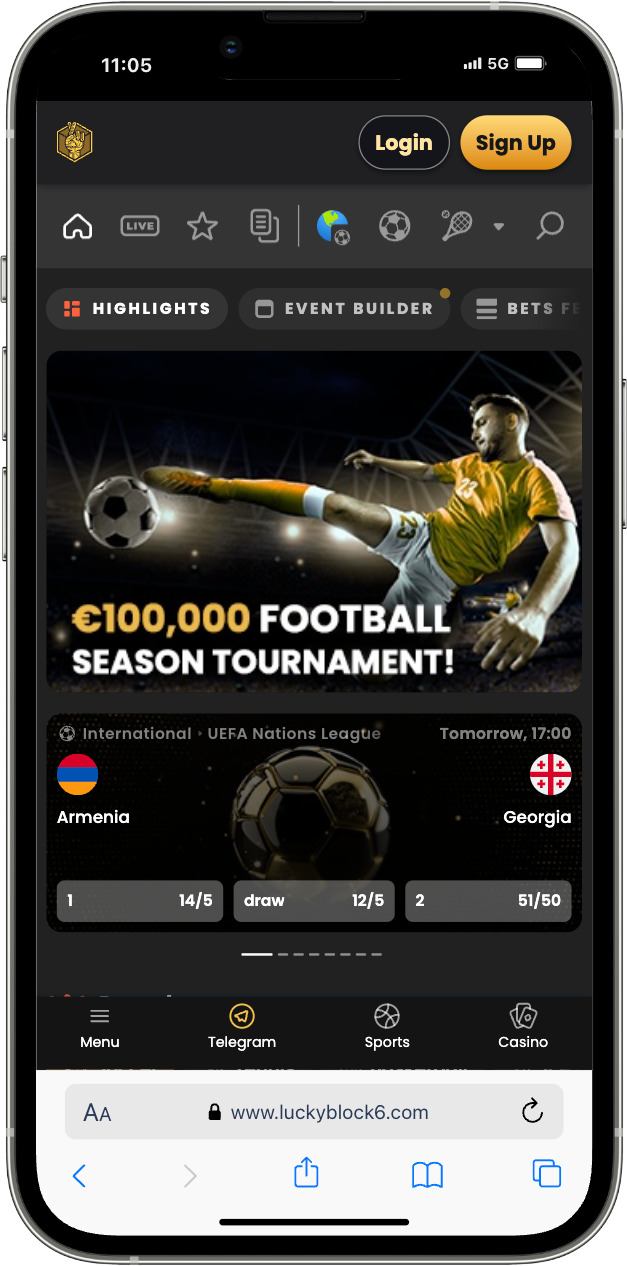 LuckyBlock NZ betting site home page