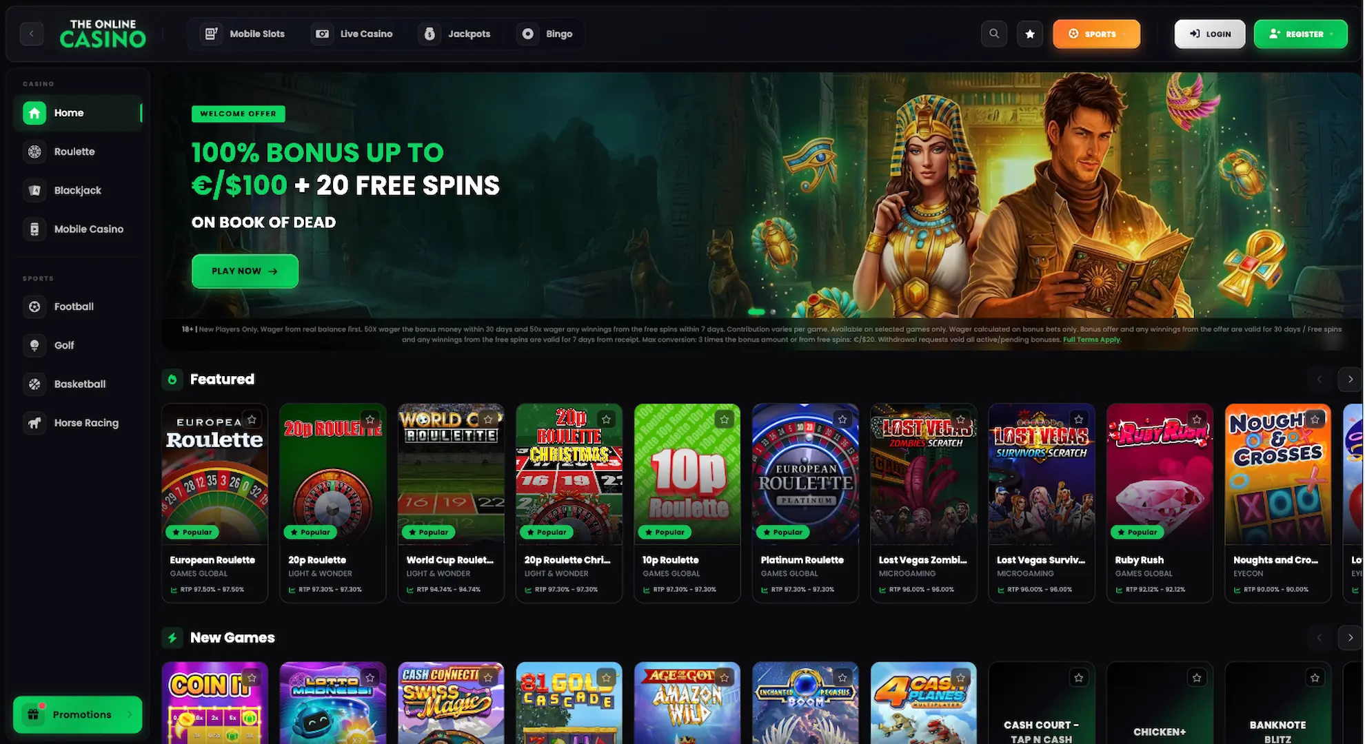 theonlinecasino co uk home