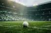 Football on the Celtic Park pitch before a tense, high-stakes Old Firm derby