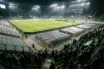 Partially closed football stadium sections before Celtic’s Europa League match in Budapest