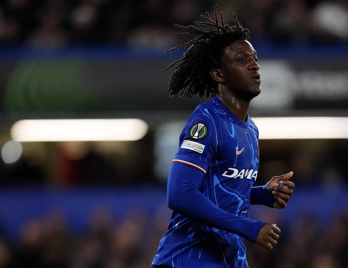 Trevoh Chalobah in a blue Chelsea FC football kit during a match